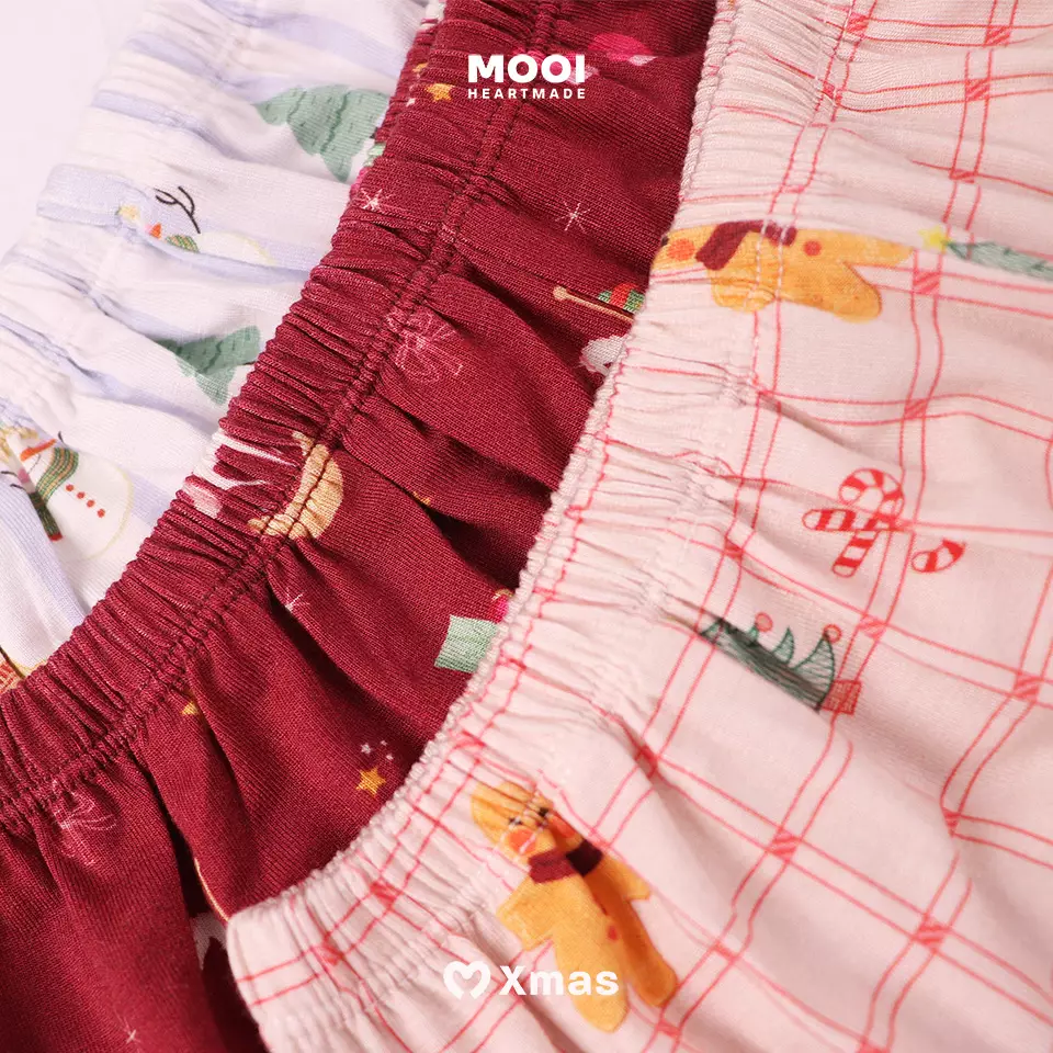 Mooi Piyama Dewasa Setelan Tencel Christmas Collection Christmas Pajamas Adult - Red Cherry