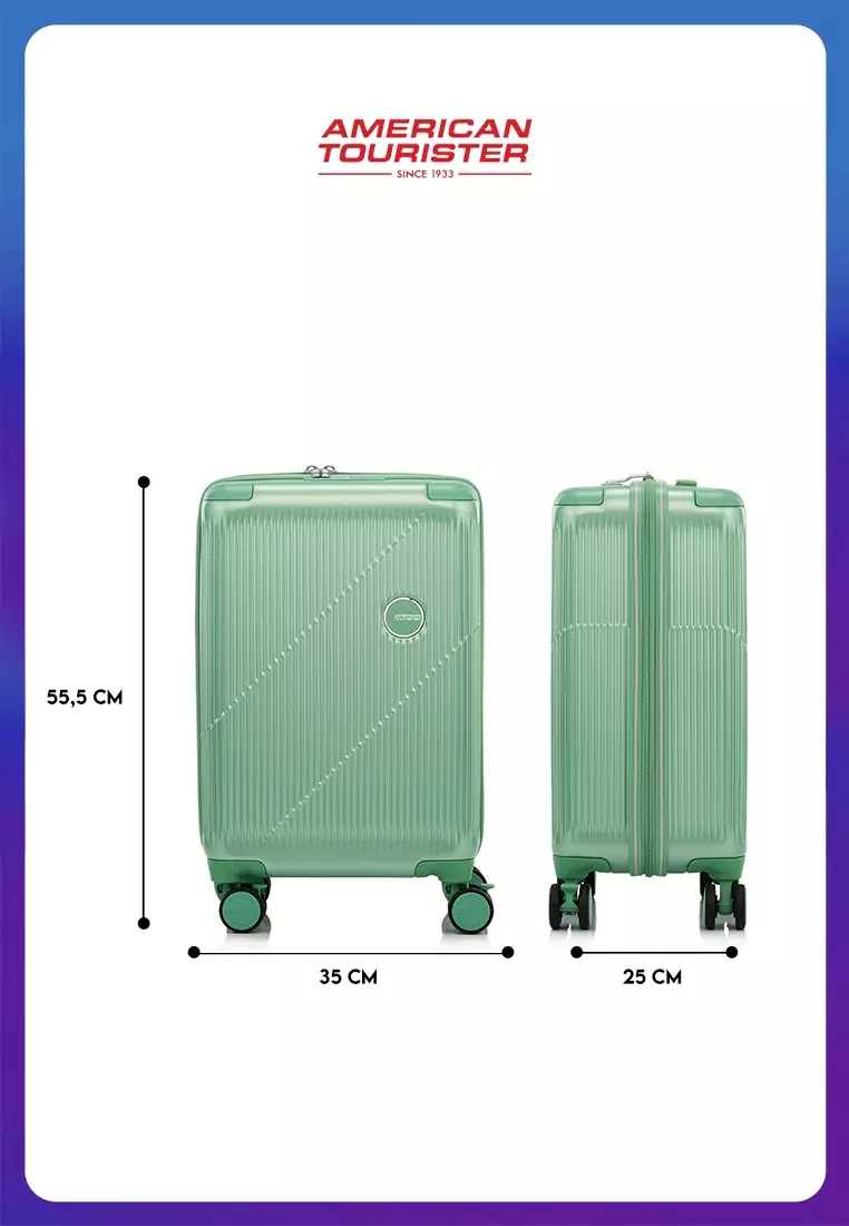 American Tourister Koper Hardcase Curvus Cabin 20 Inch TSA - Mint Green