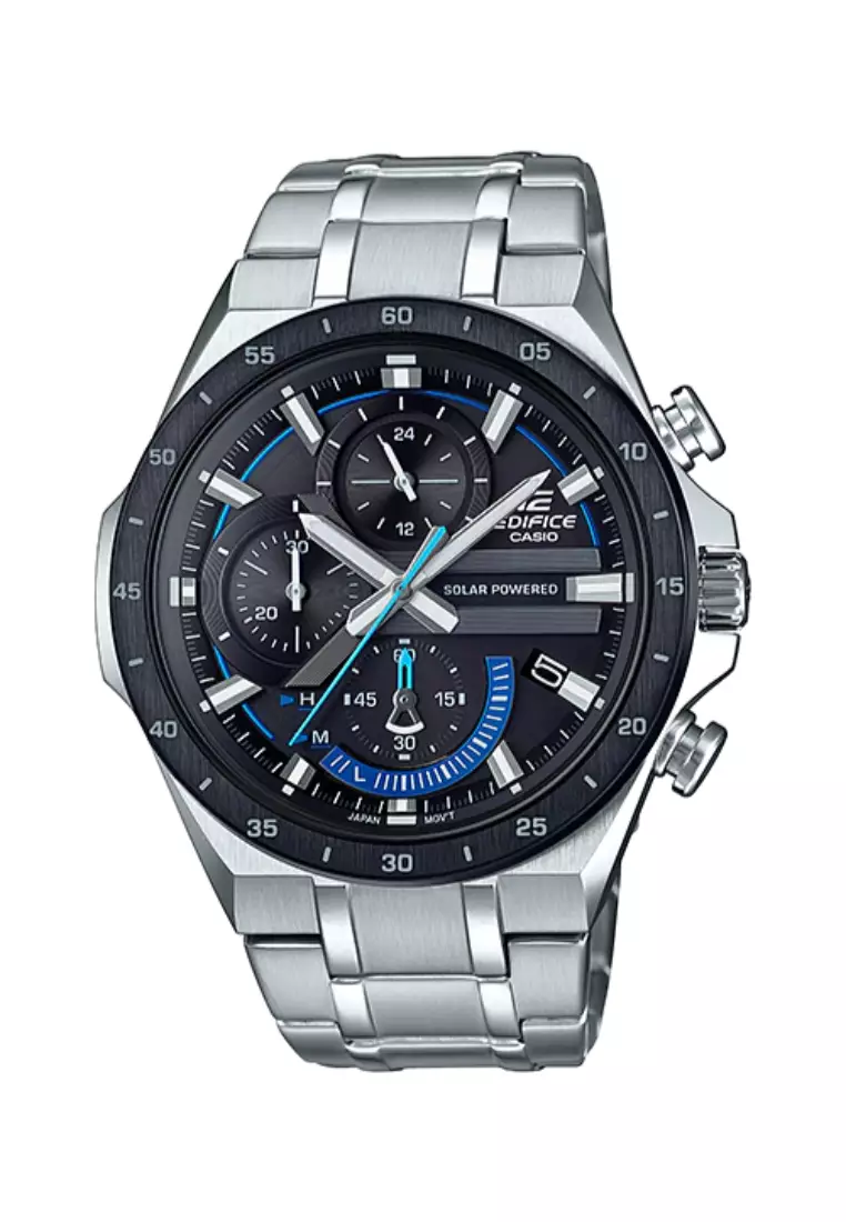 Casio edifice black and blue online