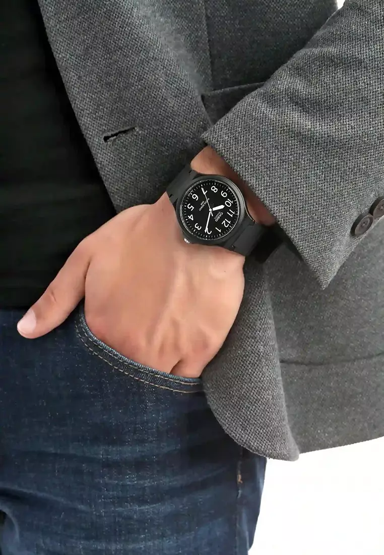 Men Analog Watch MW-240-1BV Black Resin Strap
