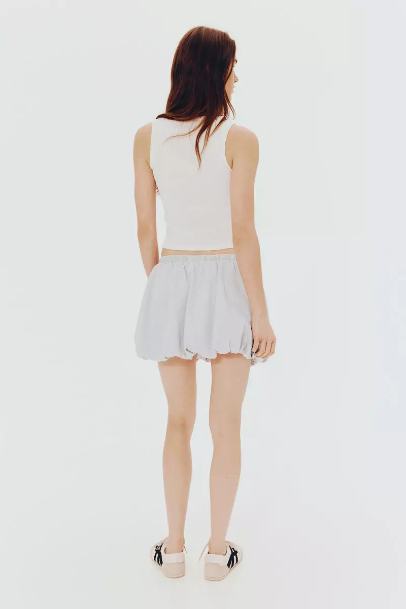 Crinkled jersey vest top