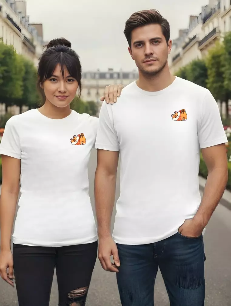 Monstreet Kaos Katun Combed 24S Grafis Reguler Fit Putih Tshirt UTR242 CUTE ANIMAL SERIES Cotton Combed 24S Graphic Tshirt Regular Fit White Tshirt