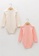 LC Waikiki white and beige Baby Girl Body With Snap Fastener 2 Pack A2B73KA0D38529GS_2