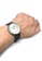 EGLANTINE black and white and silver EGLANTINE® Paname 40mm Unisex Silver Alloy case Quartz Watch, white dial on IP Black Steel Milanese Bracelet C72D8AC30FB9CAGS_6