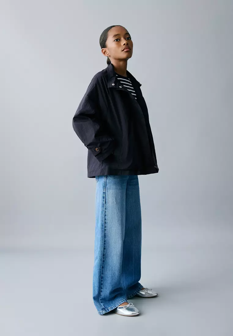 Trench Coat With Button Detail