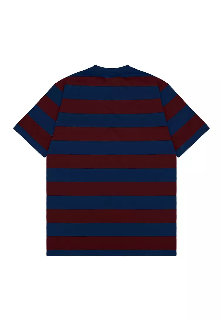 Moutley Men's T-Shirt Short Sleeve Oversized Fit Cotton 16s Stripe OL-C240325