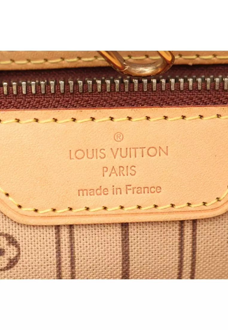 Pre-Loved Louis Vuitton Neverfull MM monogram Shoulder bag tote bag PVC leather Brown