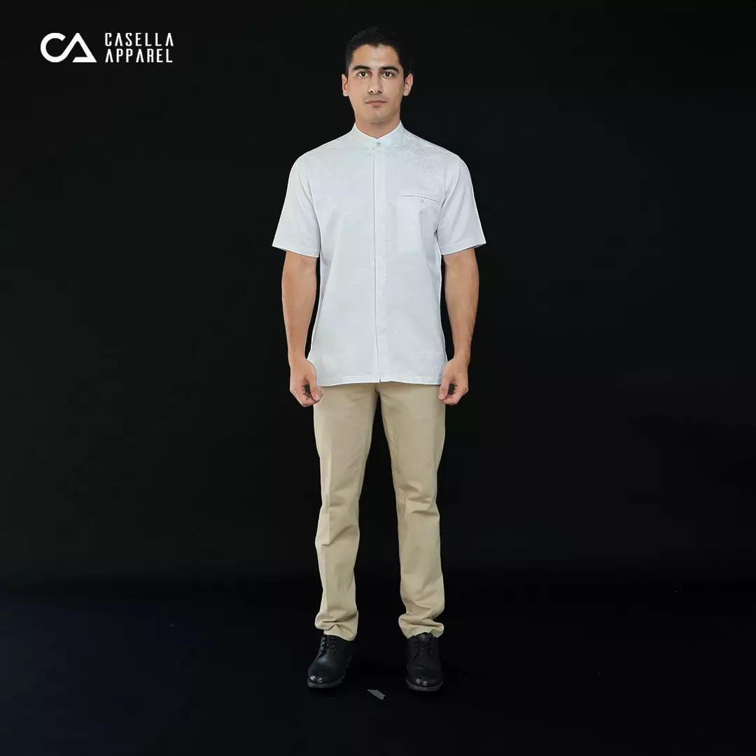 Casella Baju Koko Pria Lengan Pendek Zayd Edition 4097 Snow