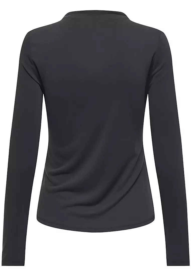 Long Sleeve Jersey Drape Top