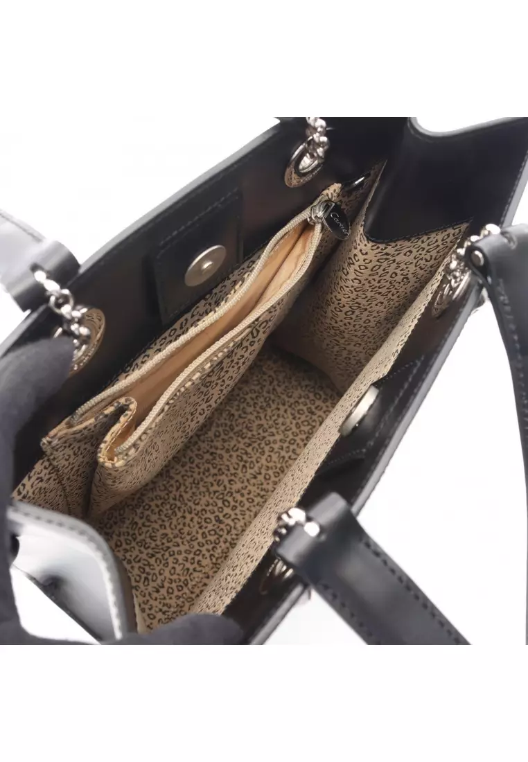 Pre-Loved Cartier panthère Shoulder bag tote bag leather black