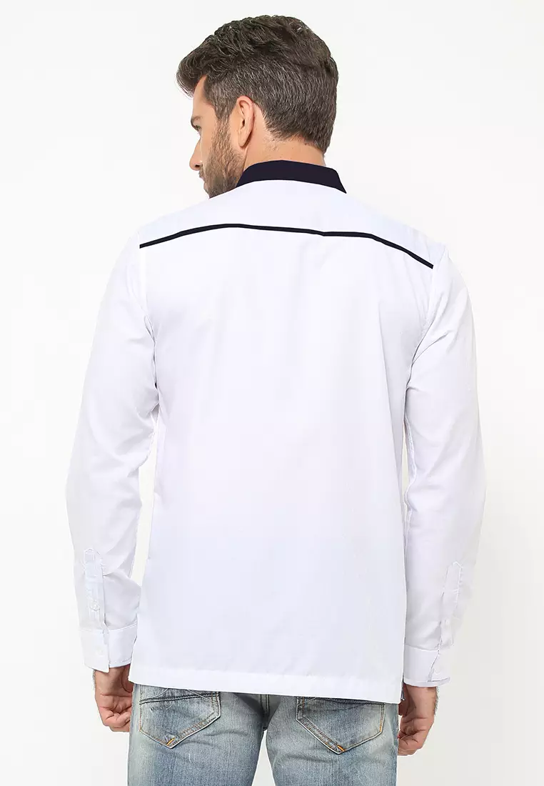 Johnwin - Baju Koko - Kemeja Koko - Lengan Panjang - Slim Fit