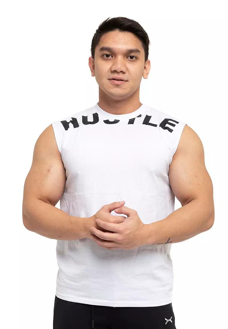 Flexzone Sleeveless Tanks Humble Hustle Series White