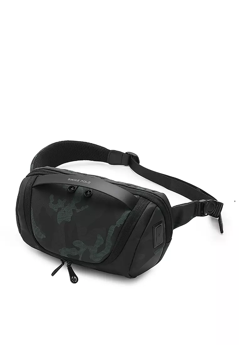 Buy Swiss Polo Camouflage Waist Bag Belt Bag Chest Bag Green