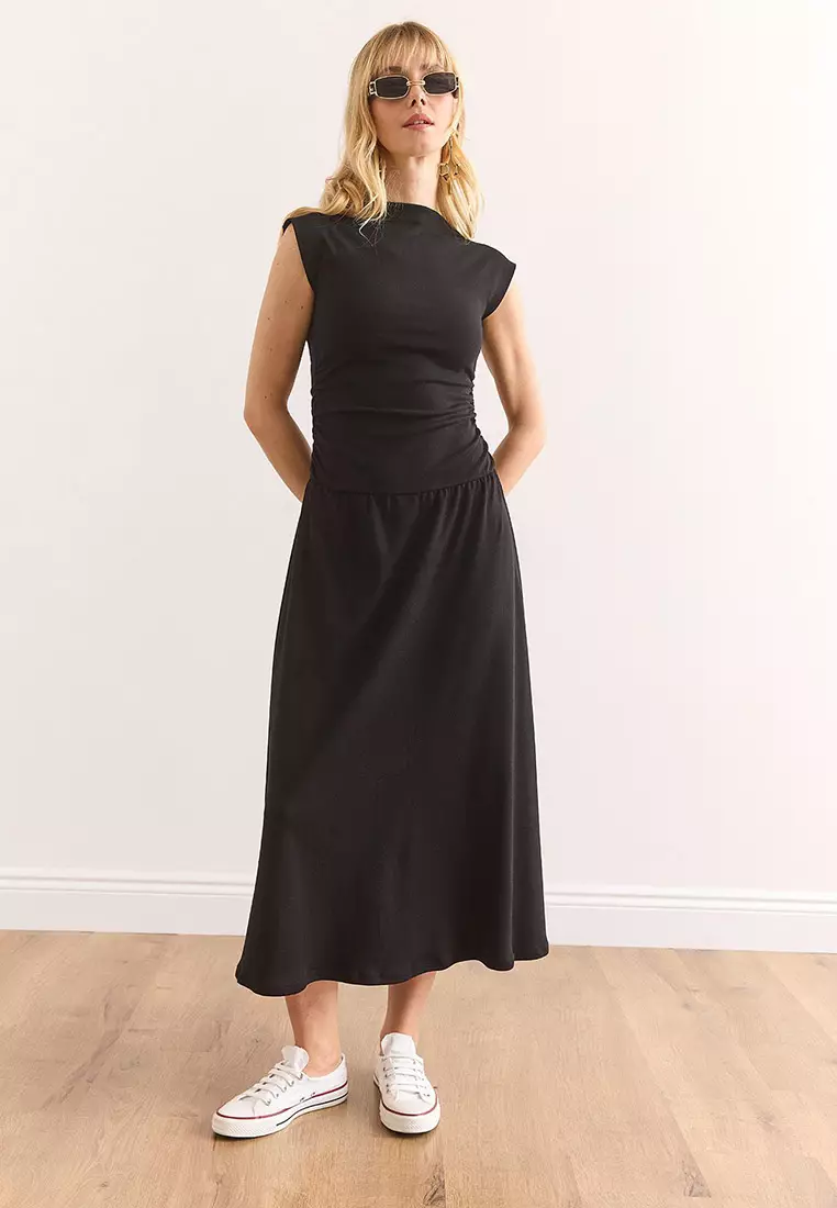 Waist Fitted Steel Interlock Dress