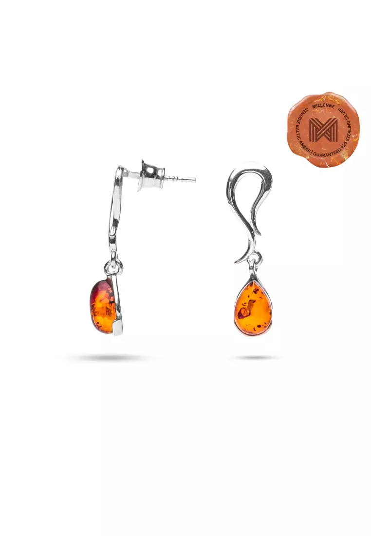 Baltic Amber Infinity Earrings