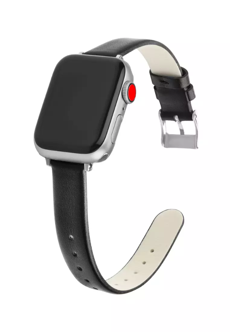 Black leather apple watch best sale band 42mm