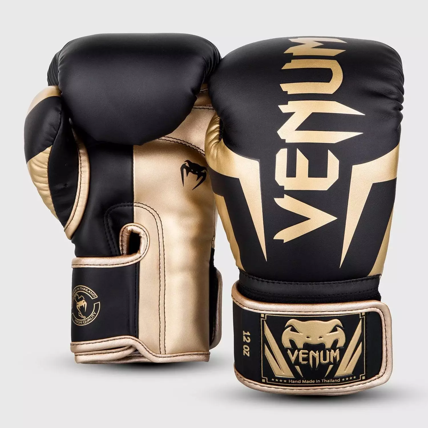 Sarung tinju boxing glove Venum Elite Boxing Gloves Black/Gold 12oz