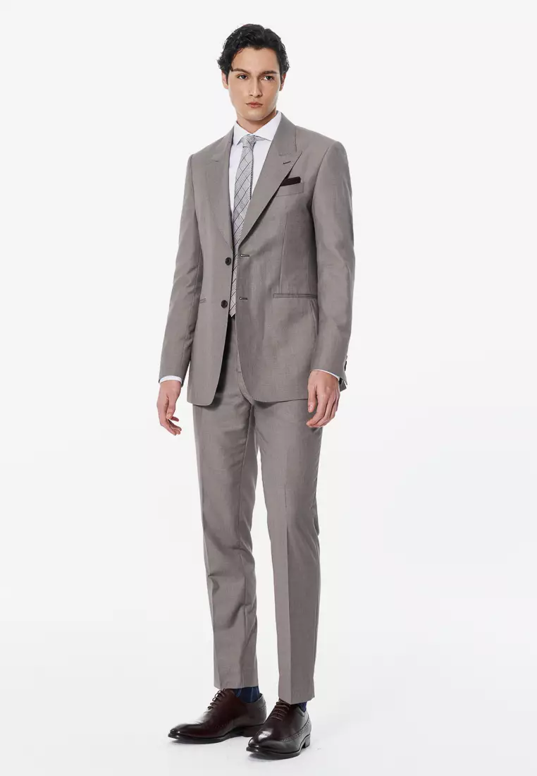 Taupe Slim Suit