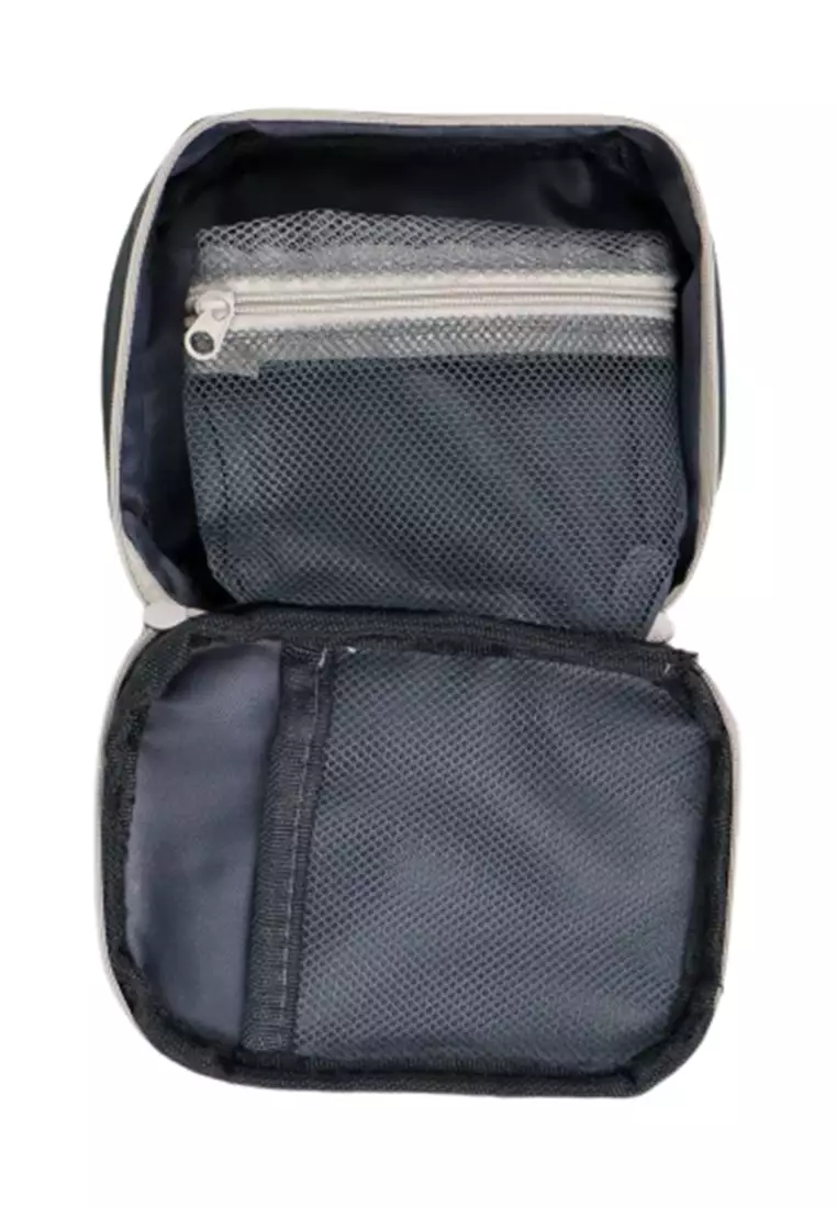 Nacho Tas Travel Obat P3K Medical First Aid Kit Portable Bag Unisex Waterproof Material Polyester ORIGINAL - Gray