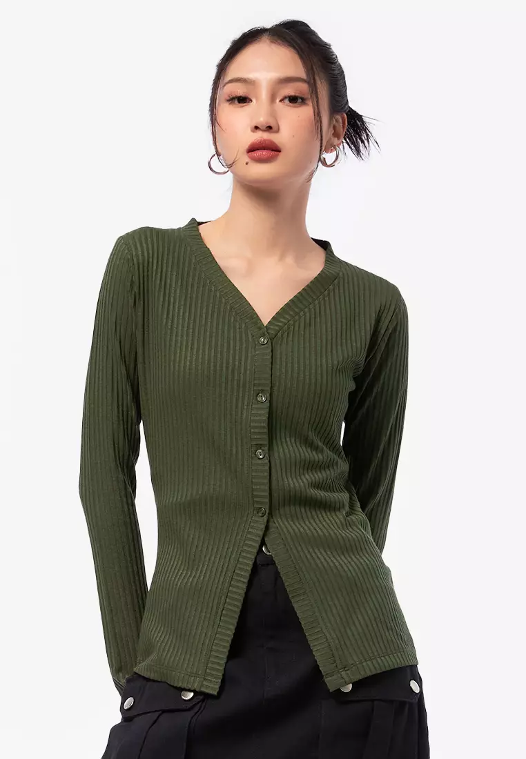 Jual COLORBOX Long Sleeve Rib Top Original 2025 | ZALORA Indonesia