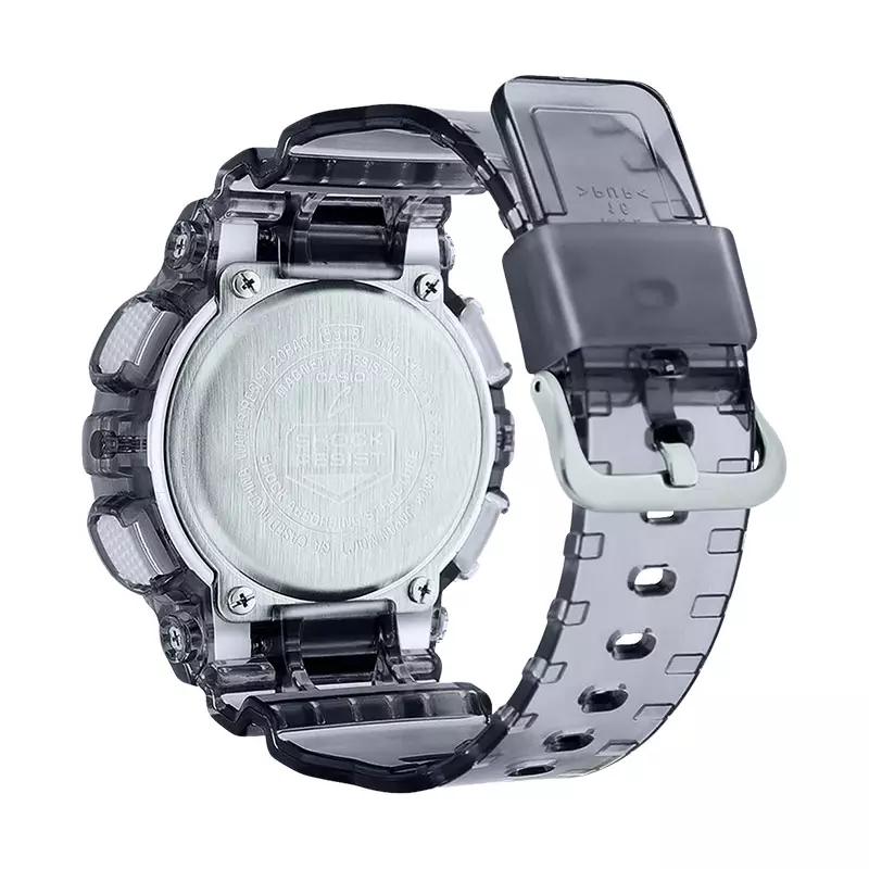 Jam Tangan Pria Casio G-Shock GMA-S110GS-8ADR Skeleton S Collection Digital Analog Dial Grey Transparent Resin Band