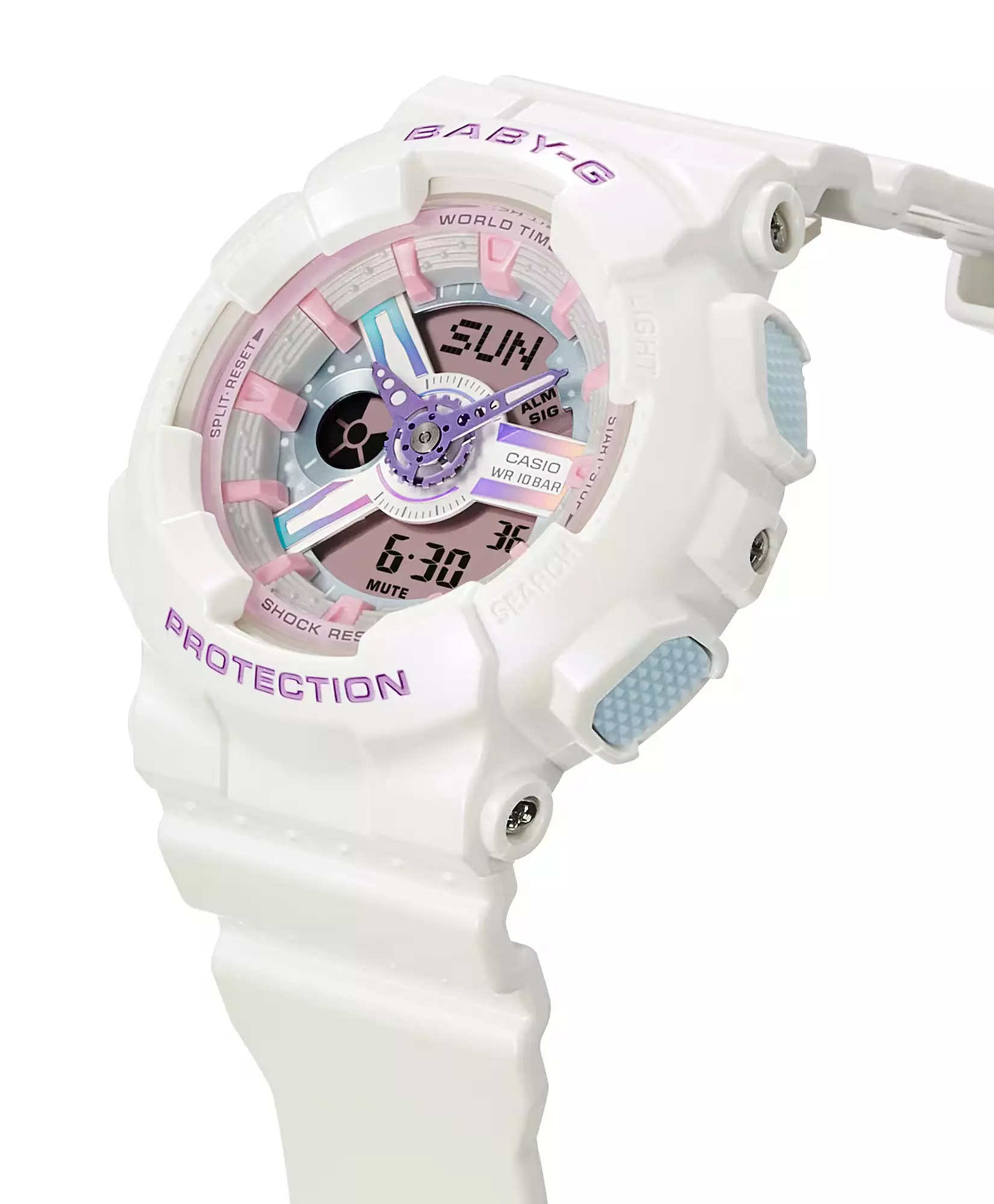 Women BBA-110FH-7A Resin White Purple