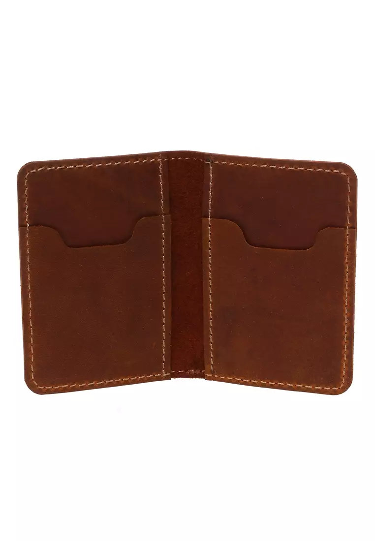 Zackly Card Wallet Handmade Many Slot Material Genuine Leather 025 ORIGINAL - BROWNCH