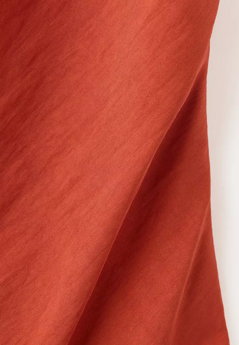 Midi Dress With A Wrap Neckline