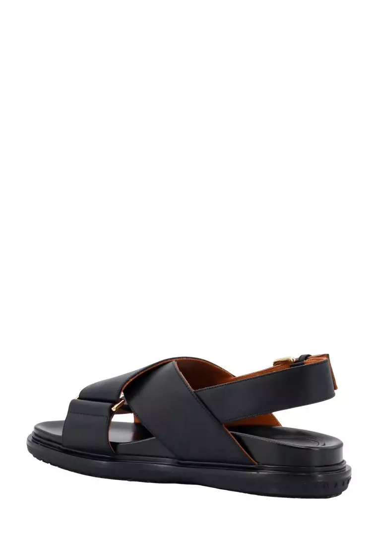 MARNI Leather sandals Black