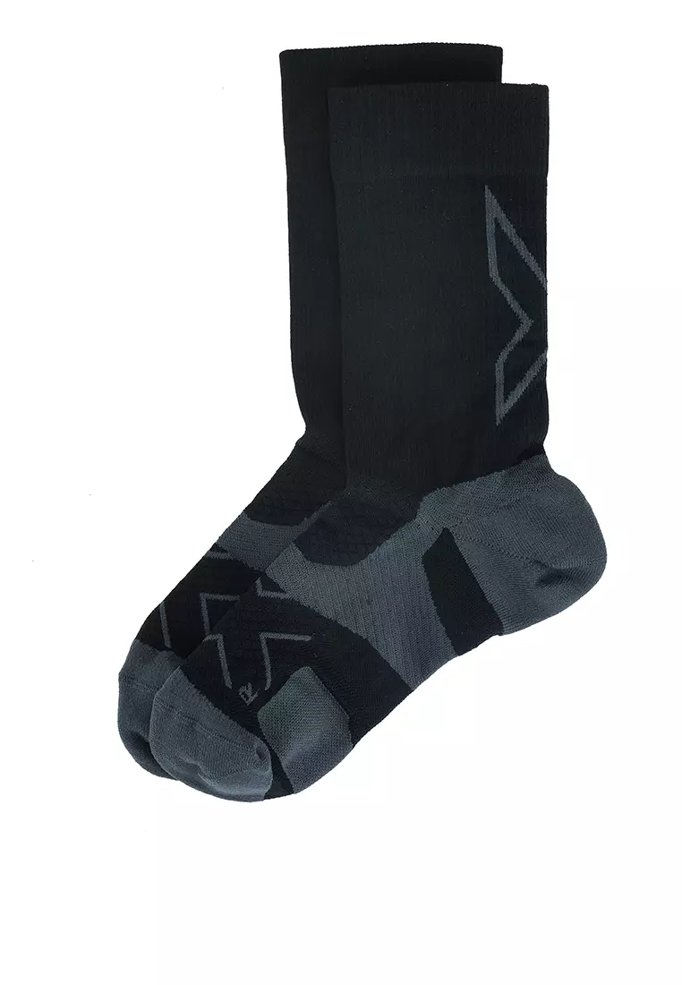 2XU Vectr Cushion Knee High Compression Socks - Black/Titanium - S