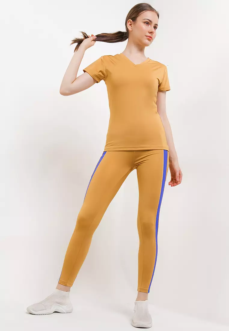 Celana Panjang Legging Olahraga Ladies Sport Long Pants Active Sport Olahraga Senam Yoga Pilates Gym Ketat Spandex