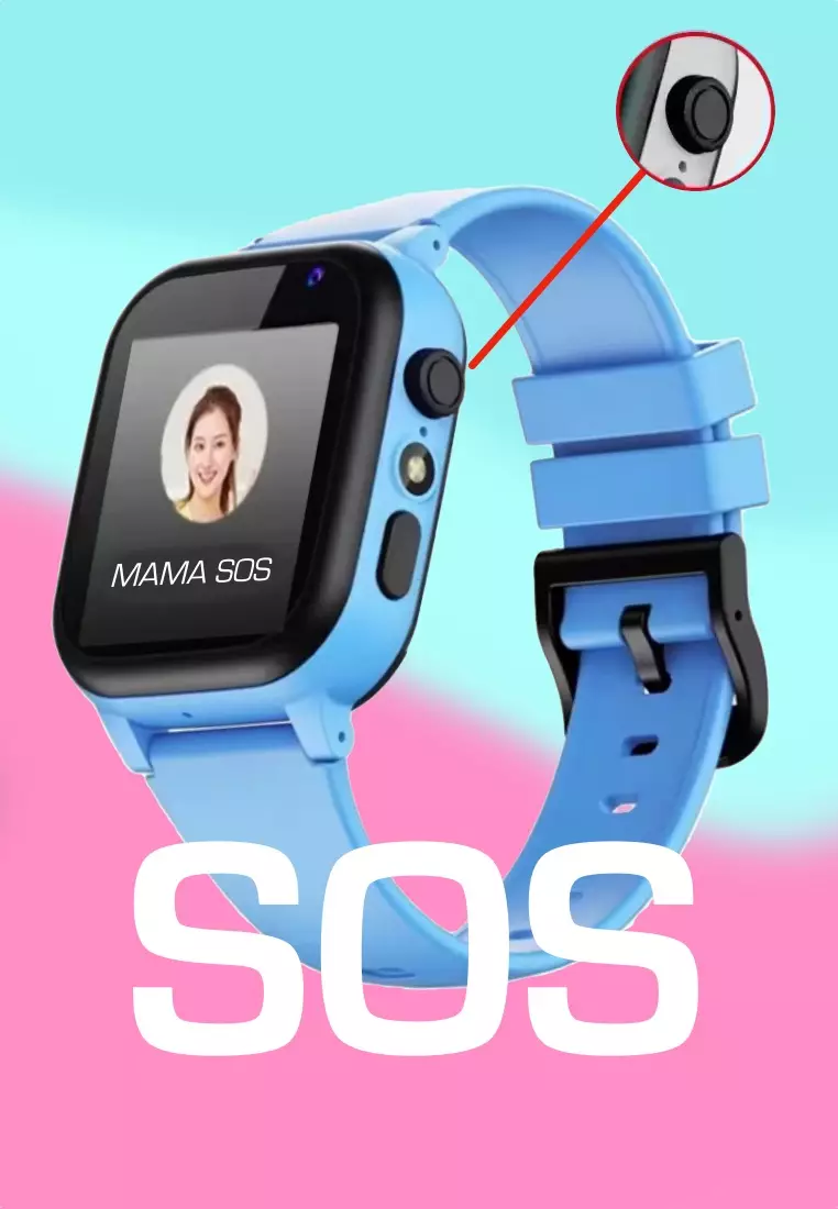 4G Kids/Teenagers Smartwatch - Sim Card Calls - GPS Location Tracking - SOS Button - Camera - IOS / Android - IP67 Waterproof
