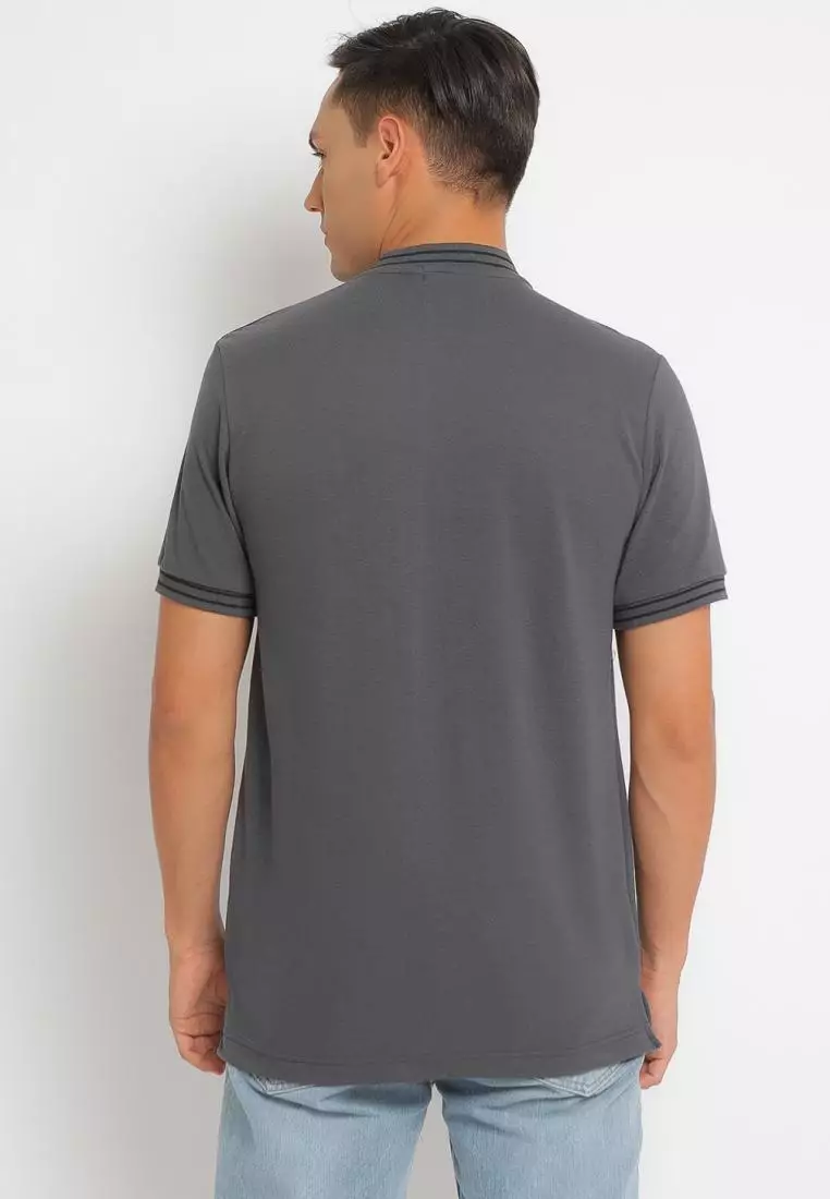 Matsuda Kaos Henley Pique Hino