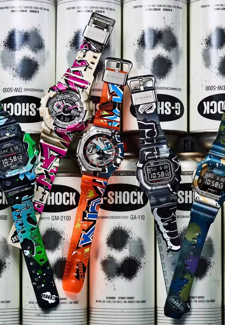 Men's Analog-Digital Watch GA-110 Lineup Street Spirit Series Multicolour Resin Band Watch GA110SS-1A GA-110SS-1A