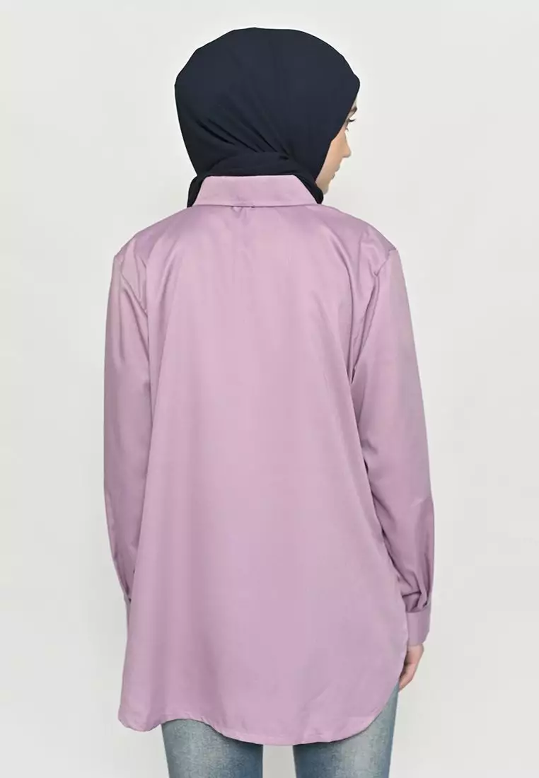 Azzura Embroidery Blouse Lilac