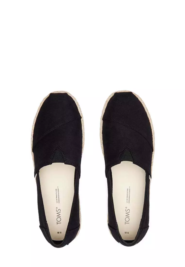 Buy TOMS Toms Alpargata Women's Platform Rope Slip On Black