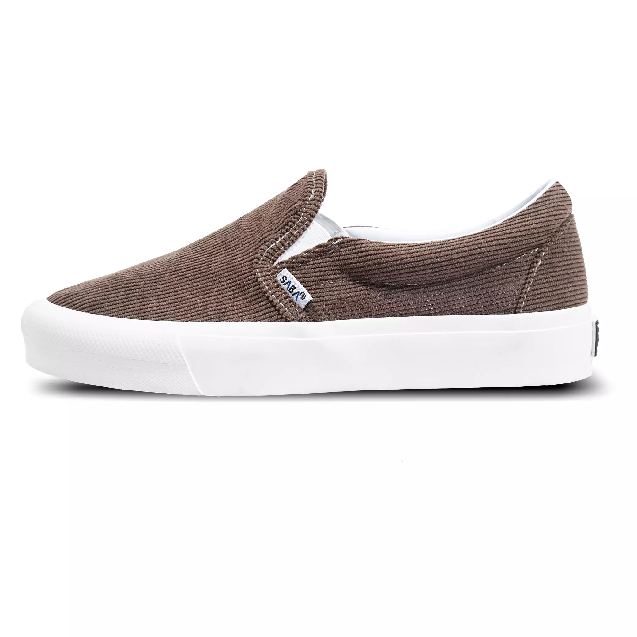 SABA Corduroy Slip On Brown White - Sepatu Sneakers Casual Pria Wanita CRD 29