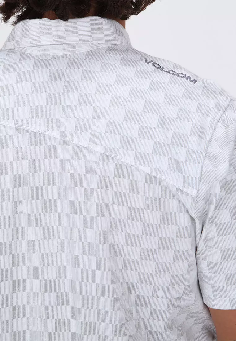 MPL CHECKERED SHORT SLEEVE POLO WHITE