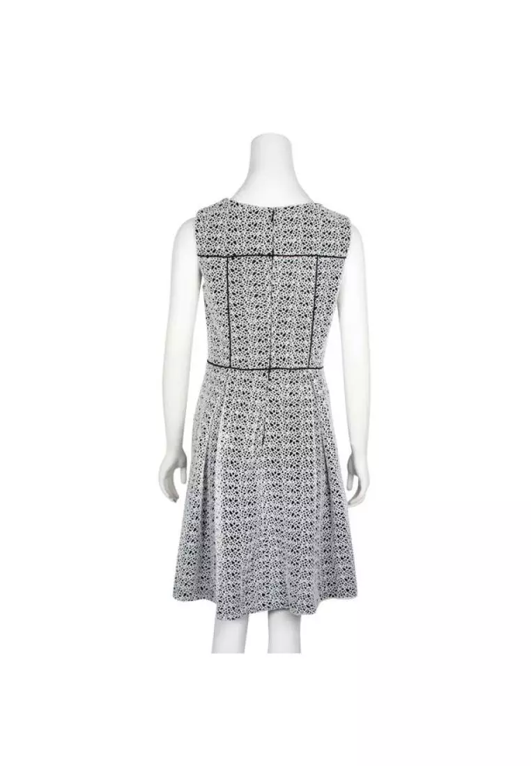 White dress with 2024 black lace overlay