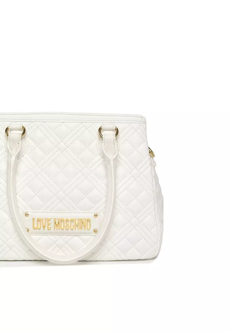 White love moschino top bag
