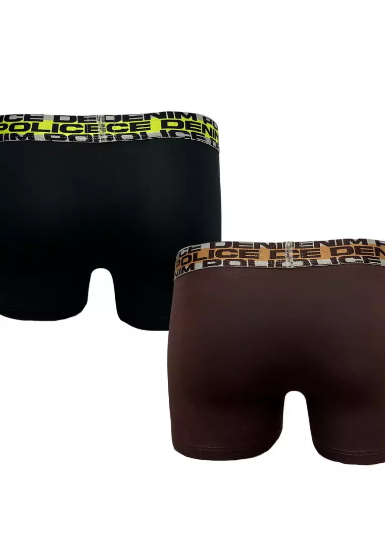 POLICE Celana Dalam Boxer Cotton Spandex Premium Pria