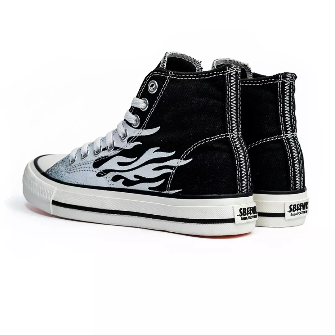 SABA White Flame High - Sepatu Sneakers Casual Pria Wanita