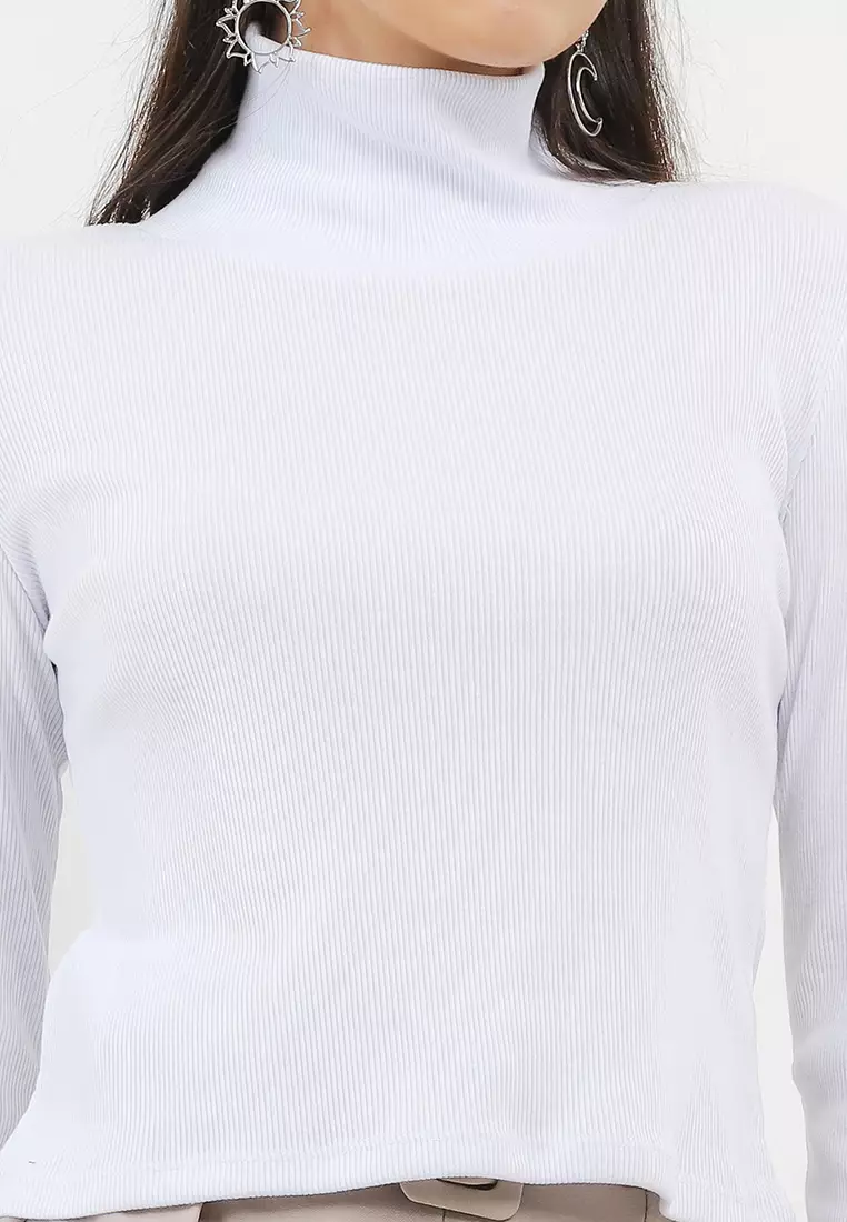 Rib Knit Turtleneck Top
