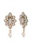 estele gold Estele Gold Plated Flower Pearl Drop Earrings for Women 02D32ACA52389FGS_2