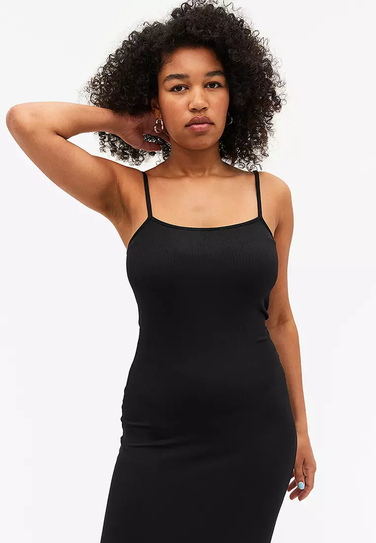 Monki spaghetti shop strap dress