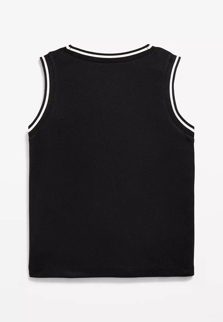 Mesh Graphic Basketball Tank Top for Toddler Boys