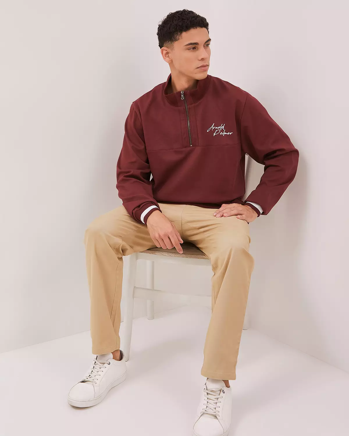 MAROON RED CASUAL SWEATER FOR MEN
