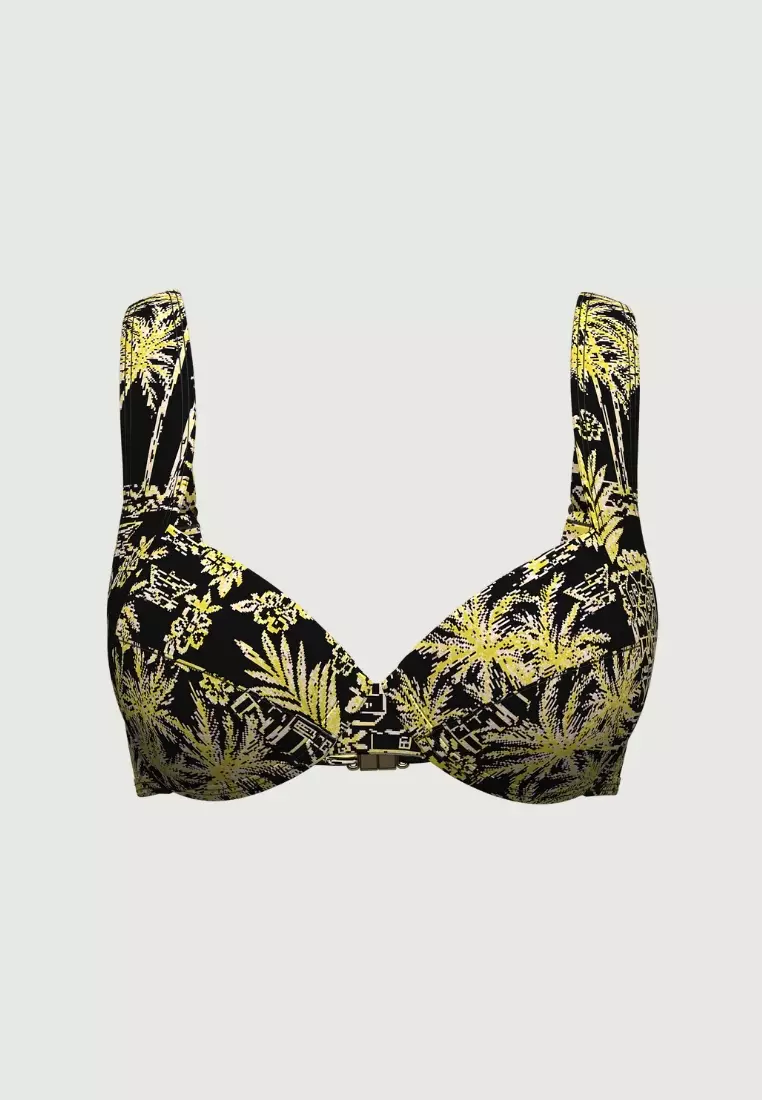 Tropadelic Days Black Plus Cup Bikini Top