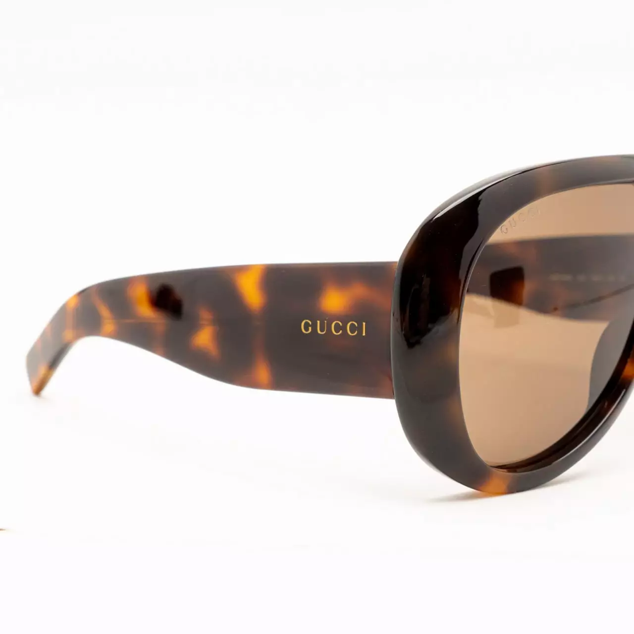 Rectangular Frame Sunglasses Dark Brown Tortoiseshell Brown Lens