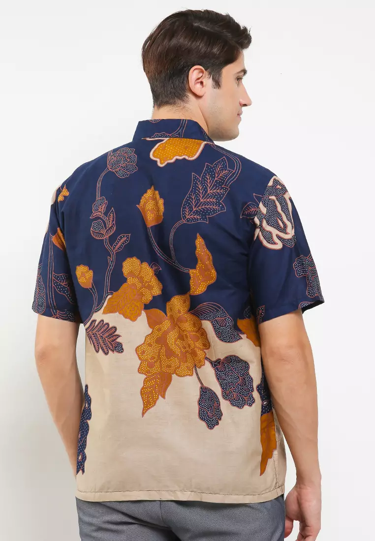 Pradipta Kemeja Batik Exclusive Premium Pria Casual Modern Lengan Pendek